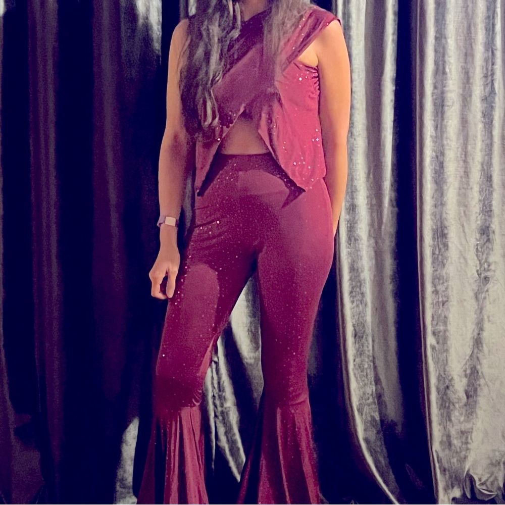 Selena Costume Burgundy handmade size Small Sm might fit a Medium